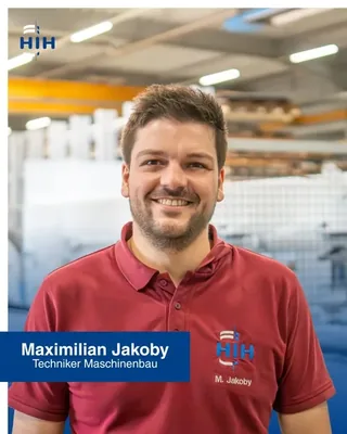 Instagram-Beitrag von Hand in Hand Industriemontage zur Mitarbeitervorstellung, gestaltet von BOHR MEDIA