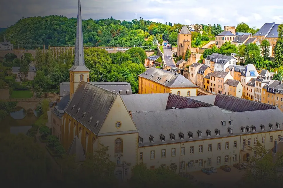Abtei Neumünster im Stadtteil Grund in Luxemburg