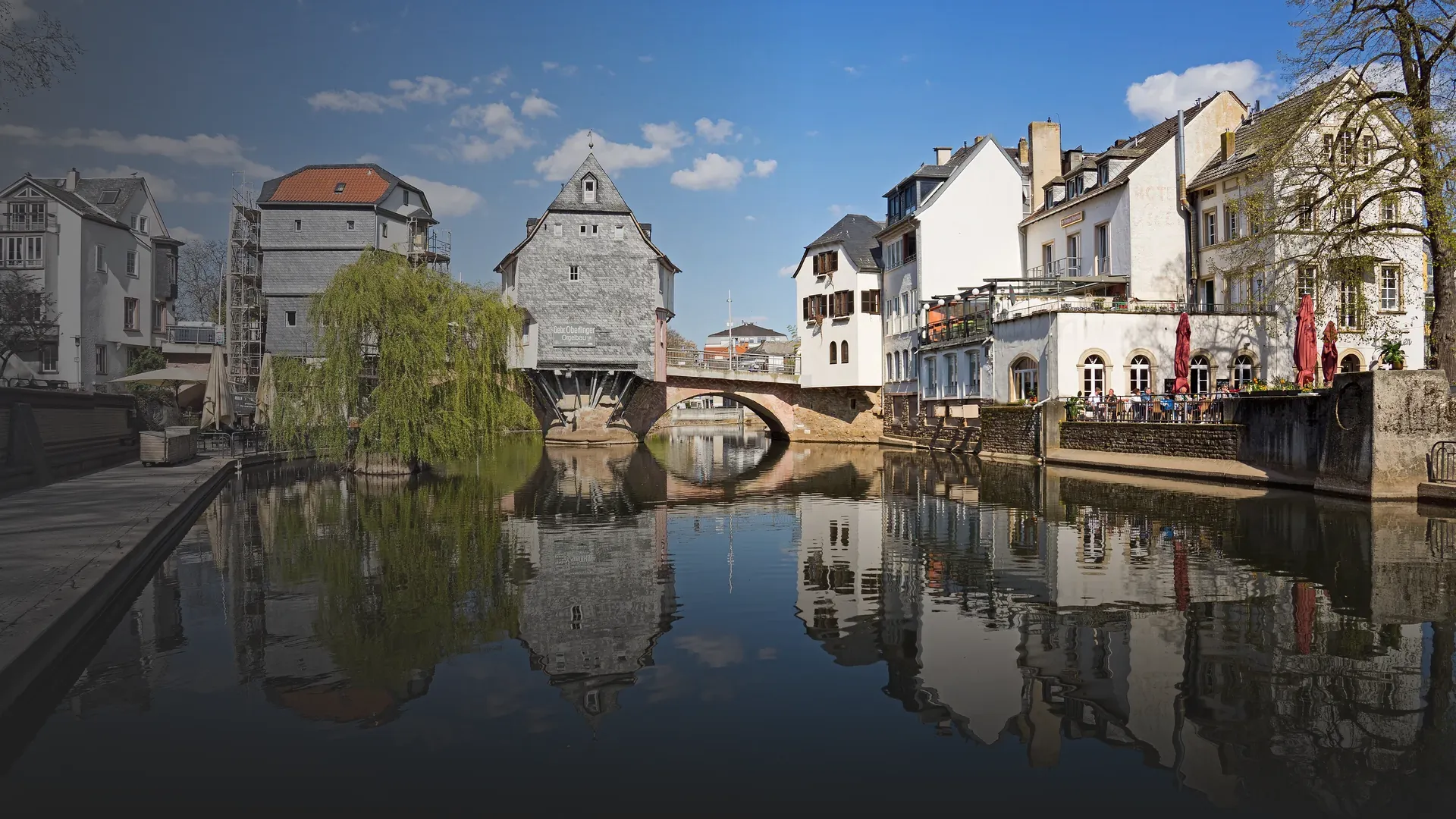 Brückenhäuser auf der Alten Nahebrücke in Bad Kreuznach